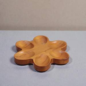 Wooden <b>Egg</b> Holder 6 Compartment Kitchen Storage <b>Eco</b>-Friendly Natural Brown Color Dishwasher Safe Freezer Safe Lavie <b>Egg</b> - Product Image 5