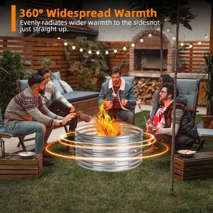 ODM Grilles de foyer d'extérieur en acier galvanisé d'usine Jardinière de camping portable Lit de jardin surélevé Anneau de feu pliable pour la maison - Product Image 4