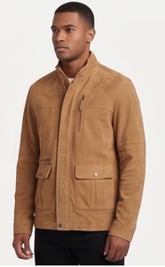 Wholesale <b>Men</b> <b>Suede</b> <b>Jacket</b> Vintage for Field Cargo Coat Custom Slim Fit Multi Pocket Zipper Anti-UV 6XL Outerwear Factory - Product Image 5