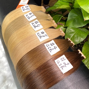Cinta personalizable de extensiones de cabello Remy vietnamita virgen 100% en cutícula alineada cruda y de alta calidad - Product Image 2
