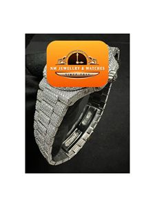 NM Jewelry & นาฬิกาควอทซ์ทรงสี่เหลี่ยมสแตนเลสหรูหราสำหรับผู้ชายพร้อมสายรัดข้อมือแบบอะนาล็อกพับได้ - Product Image 2
