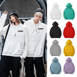 เสื้อฮู้ดผ้าฝ้ายผู้ชายแบบใหม่ขายส่ง เสื้อฮู้ดคอกลมลำลองสำหรับผู้ชายและผู้หญิง เสื้อฮู้ดสีพื้นสำหรับผู้หญิง - Product Image 2