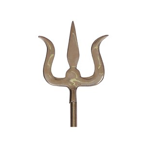 Hecho a mano de 9 pulgadas de latón Lord Shiva Trishul (Soolam) Artículo único de decoración para el hogar Hecho EN LA India - Product Image 2
