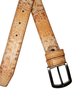 Cinturón de Cuero de Cocodrilo Hecho a Mano para Hombre, Piel Exótica Genuina, 35 mm de Ancho, Correa Ajustable de Lujo y Elegante - Product Image 4