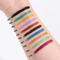 Crayon Eyeliner Crème Mat Minéral 10 Couleurs, Stylo Adhésif Imperméable Longue Durée, Maquillage Anti-Bavures Lisse pour des Yeux Plus Grands