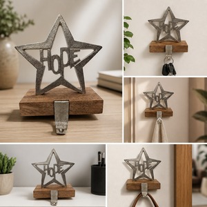 Premium Handcrafted Christmas <b>Stocking</b> <b>Holder</b> Metal Fireplace Hook for Christmas <b>Stockings</b> Holiday Parties and Winter Home Decor - Product Image 6