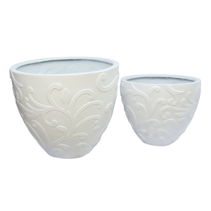New Style Decorative <b>Outdoor</b> Fiber Stone <b>Planters</b> Garden Accessories Private Label Packaging Available - Product Image 1