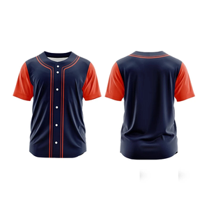 Classic Button-Up <b>Baseball</b> Jersey Unisex Style Breathable Lightweight 100% Polyester Fabric Custom Team Uniforms Match Use Short - Product Image 4