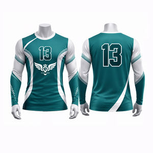 เสื้อวอลเลย์บอลแขนยาวแบบสั่งทำขายส่งปี 2026 สำหรับผู้ชาย พิมพ์ลายแบบซับลิเมชั่น ชุดทีม ระบายอากาศได้ดี แห้งเร็ว เสื้อกีฬา - Product Image 2