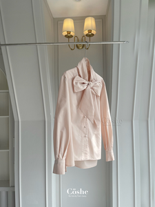 Coshe Laura Top Chemise à manches longues de style coréen avec nœud papillon Look élégant et décontracté pour le travail Casual Daily Wear Streetwear - Product Image 5