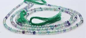 ลูกปัดฟลูออไรต์ธรรมชาติทรงเหลี่ยมขนาด 3 มม. ลูกปัดพลอยฟลูออไรต์ขนาด 13 นิ้ว สำหรับทำเครื่องประดับ - Product Image 3