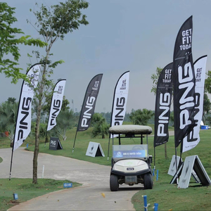 Custom Feather Flag Banner with Pole Outdoor Advertising Single/Double Sided Vietnam Origin Digital Printing Brand Promotion - Product Image 1