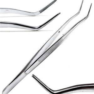 Pince à épiler manuelle de qualité supérieure, à pointes angulées, en acier inoxydable, pour pansements, forceps chirurgical sur mesure Britton Impex - Product Image 6