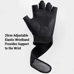 Breathable Fitness <b>Gloves</b> for Men/Women Half Finger <b>Gloves</b> With Non-Slip Grip & Wrist Support for Weightlifting & Bodybuilding - Product Image 3
