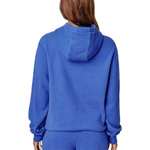 Gran oferta de sudaderas de algodón para mujer, Sudadera con capucha con estampado de soplo 3D y logotipo personalizado con decoración de insignia, diseño de gran tamaño con hombros caídos - Product Image 6