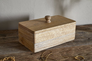 Boîte vintage en bois de manguier pour bijoux, objets de collection, pièces de monnaie, antiques, avec motifs géométriques sculptés – Fabricant indien de confiance pour les boîtes de rangement en gros - Product Image 3