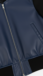 Custom Canvas Varsity <b>Jacket</b> <b>Men's</b> Letterman Style Streetwear Hooded Stand <b>Lightweight</b> Comfortable Casual Wear Zipper Closure - Product Image 4