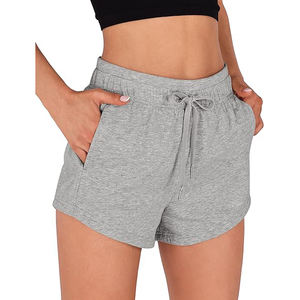 Shorts d'intérieur en polaire écologique 220g pour femme, doux et confortables, taille mi-haute, coupe décontractée, avec cordon de serrage, chauds pour l'hiver - Product Image 2
