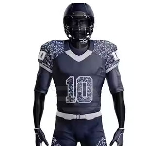 Uniforme de football américain à manches courtes, léger, pour l'entraînement en équipe, vêtements de sport personnalisés pour hommes - Product Image 4