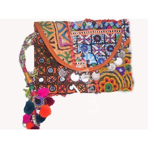 Bolso Bandolera de Algodón Ecológico Hecho a Mano Estilo Banjara, Colorido, Bordado, Estilo Vintage, para Uso Diario, con Cierre de Cremallera, Portátil - Product Image 4