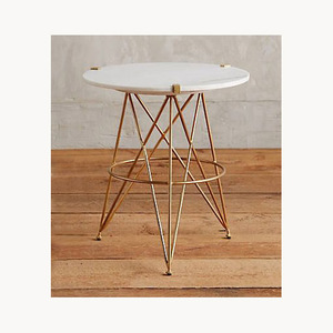 Modern Round Marble Top Coffee <b>Table</b> With <b>Gold</b> Metal Frame Contemporary Living Room Furniture Decorative <b>Side</b> <b>Table</b> - Product Image 3