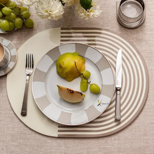 KV NATURAL HOME Set de table festonné en MDF laqué écologique, Fournisseur direct d'usine vietnamienne, Dernier design, Diamètre 35/38 CM pour - Product Image 3