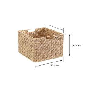 Wholesale Eco Friendly Household Storage Basket <b>Box</b> 100% Natural Flexible Water Hyacinth Multifunctional Modern 30cm Cube Bin - Product Image 4