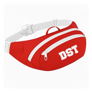 Delta | Sigma | Theta Sorority Fanny Pack <b>Red</b> White Women's Waist Bag With Zipper Pockets Adjustable Strap Travel <b>Belt</b> Bag - Product Image 2