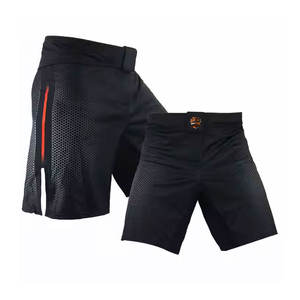 Shorts MMA pour hommes avec logo frontal, séchage rapide et durables, en tissu extensible pour les entraînements en salle, les arts martiaux et la pratique du combat - Product Image 2