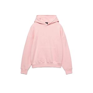 Sudadera con Capucha para Mujer, Color Rosa Claro, Cómoda, de Felpa, Perfecta para Invierno, de Algodón Orgánico Clásico, Color Rosa Deslavado, Corte Holgado y Relajado - Product Image 1