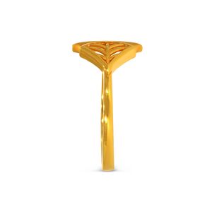 Anillo de Diseño Geométrico de Media Luna Abstracta Chapado en Oro de Lujo para Mujer, Joyería de Moda Minimalista - Product Image 4