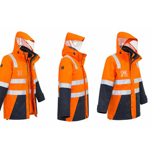 Chaqueta de Seguridad Impermeable para Hombre con Logotipo Personalizado, Franja Reflectante, Transpirable, Resistente, Alta Visibilidad, Ropa de Trabajo para Exteriores - Product Image 2
