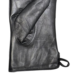 Gants d'hiver en cuir de mouton noir pour hommes, style uni, légers, respirants, pour usage quotidien en extérieur, chauds, pour temps froid - Product Image 3