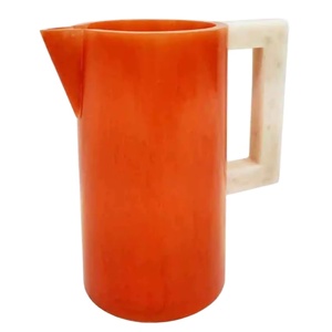Handmade Unique Swirl Resin Jug Decorative Water Pitcher Drinkware Mugs for Kitchen Table Crafted Treasures Kitchenware - Product Image 1