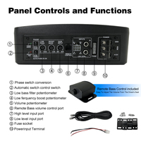 Subwoofer actif de 500 W, 8 pouces, fin, à installer sous le siège, pour voiture/camion