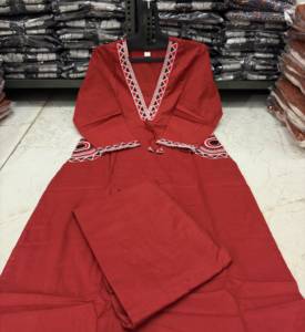 Ensemble de vêtements pour femmes en coton brodé, kurta, manches 3/4, longueur mi-mollet, tenue ethnique d'été - Product Image 6
