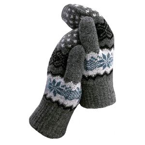 Mitaines d'hiver personnalisées en tricot thermique chaud, motif Fair Isle vintage nordique, doublure en polaire épaisse, gants de neige doux pour femmes - Product Image 2