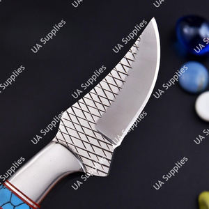 Couteau de camping haut de gamme, best-seller, lame fixe à pointe de coupe, manche en os de chameau, prise ergonomique ferme, idéal pour le dépecage et le travail du fer à chevaux - Product Image 4