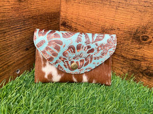 กระเป๋าใส่เหรียญทำจากหนังขนสัตว์ลายนูนมีสไตล์กระเป๋าใส่บัตรเครดิตทรงสี่เหลี่ยมผืนผ้ากระเป๋าใส่บัตรน่ารัก - Product Image 3