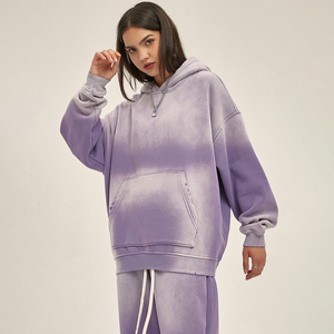 <b>Top</b> Quality Custom <b>Cropped</b> Pullover Acid Washed plain Tracksuit Women's Clothing Hoodie and Sweatpants Women Sweat suit <b>Set</b> - Product Image 6