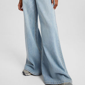 Pantalons à jambes larges de haute qualité, prix de gros abordable, personnalisables, dernier design, jeans amples pour femmes, 2025, service OEM - Product Image 3