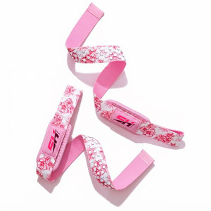 Hermosas Correas de Levantamiento de Pesas de Color Rosa, Antideslizantes, Amigables con la Piel, Ligeras, de Bajo Precio, con Estampado Floral y Servicio OEM - Product Image 1