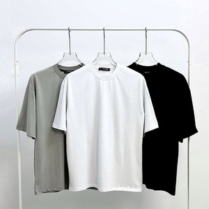เสื้อยืดคอกลมทรงบ็อกซี่ผู้ชาย คุณภาพสูง เนื้อผ้าคอตตอน 100% หนัก 350 กรัม ทรงโอเวอร์ไซส์ ไหล่ตก แห้งเร็ว - Product Image 6