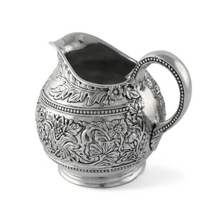 Carafe ronde gravée en forme de pot, élégant objet cadeau pour la décoration de la maison, de la table à manger et les occasions spéciales, vente en gros depuis l'Inde - Product Image 1