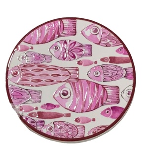 Versa Dessous de verre et napperon en céramique colorés Plateaux de rangement multifonctionnels - Product Image 1