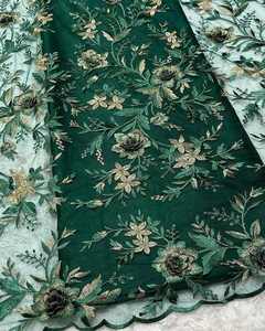 Tela de Chifón Bordada Malty Dobby, 100% Poliéster, Transpirable, Ecológica, para Bodas, Color Personalizado, Suministro Textil, Exportaciones - Product Image 2