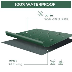 Funda para Sofá Seccional de Exterior Resistente, 97 x 65 x 26 Pulgadas, Impermeable, con Protección contra la Intemperie, Verde Oscuro - Product Image 3