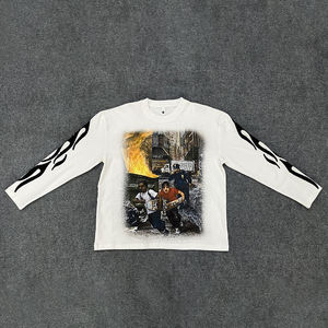 T-shirt unisexe sans manches en coton surdimensionné, imprimé en sérigraphie sur le devant avec logo personnalisé, streetwear, écologique, séchage rapide, respirant - Product Image 1