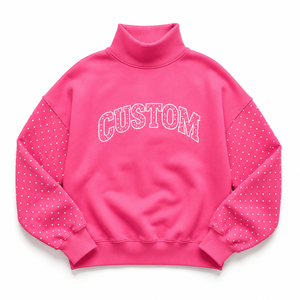 Wholesale Custom Multi Color Striped Mock Neck Pullover Hoodies Knit Designer Crew Neck Sweaters Unisex Customization with logo - Product Image 2