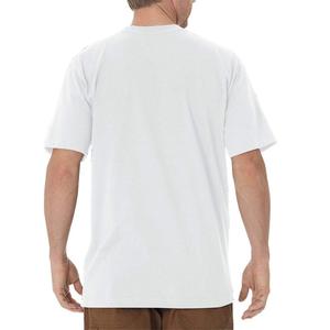 เสื้อยืดคอกลมแขนสั้นผู้ชาย สีขาว ผ้าฝ้าย ทรงหลวม สวมใส่สบาย สีพื้น ผ้าเจอร์ซีย์ถัก เป็นมิตรกับสิ่งแวดล้อม แห้งเร็ว ระบายอากาศได้ดี น้ำหนัก 220 กรัม - Product Image 1
